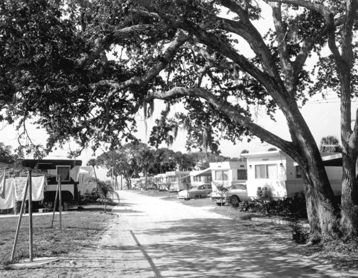 RV campground in the Florida Keys staging area near Miami