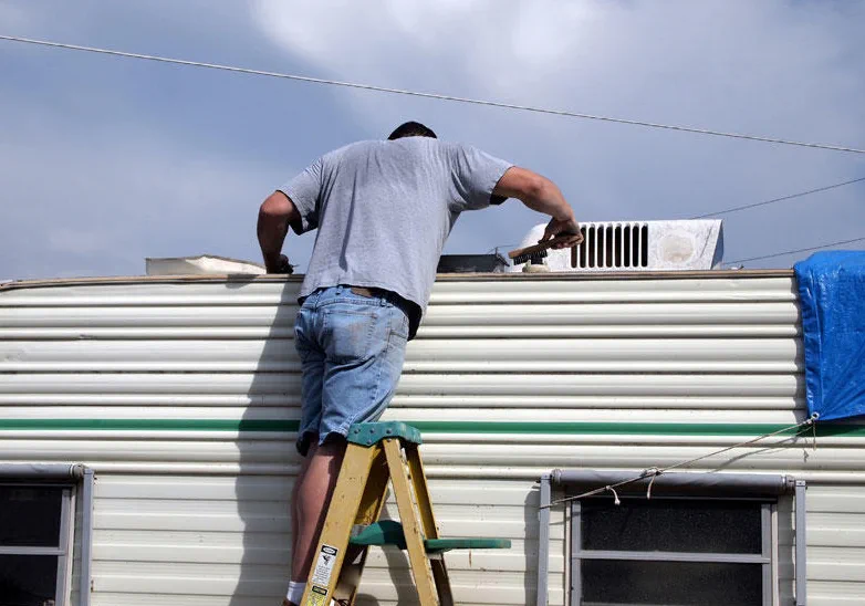 RV roof sealing at a Sunny Isles Beach area location